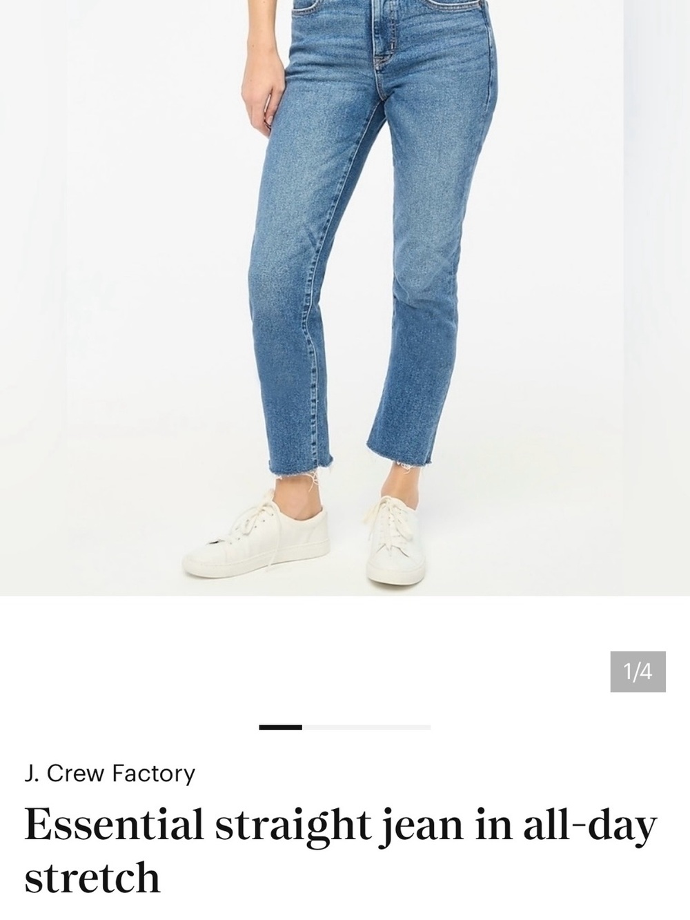J. Crew Women's Essential Straight Jeans - Light Blue Size 28